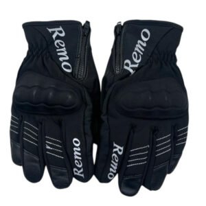 GUANTES CON CIERRE MR02 - NEGRO CON BLANCO (M)