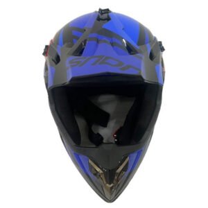 CASCO TIPO CROSS RX 127 TALLA L (DOT) - EN AZUL CON ROJO