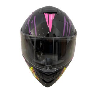 CASCO INTEGRAL RIDER 209 TALLA M (DOT) - NEGRO CON ROSA