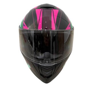 CASCO INTEGRAL RIDER 209 TALLA M (DOT) - NEGRO CON VERDE ROSA