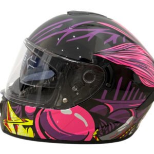 CASCO INTEGRAL RIDER 209 TALLA L (DOT) - NEGRO CON ROSA