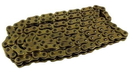 CADENA MOTO DORADA TIPO 520 116 ESLABONES