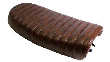 ASIENTO MOTO COMPLETO TRADIC. FLOR MARRON FT125