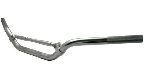 MANUBRIO MOTO ALUMINIO DEPORTIVO PLATA