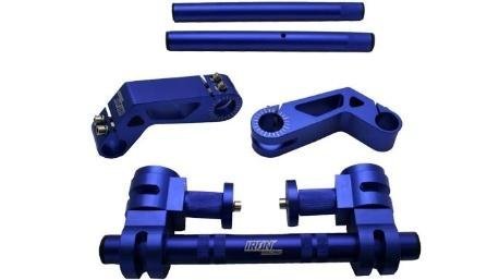 MANUBRIO MOTO ALUMINIO UNIVERSAL IRON RACING AZUL