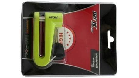 CANDADO SEGURIDAD ANTIRROBO MOTO NEON AMARILLO