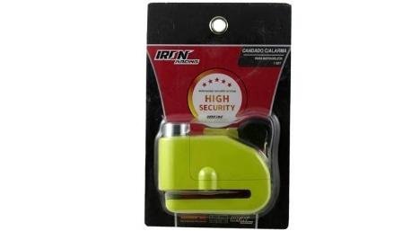 CANDADO SEGURIDAD NEON VDE ALARMA DISCO FRENO5.5MM