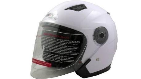 CASCO 3/4 DOBLE MICA MOD. EUROPEO BLANCO M