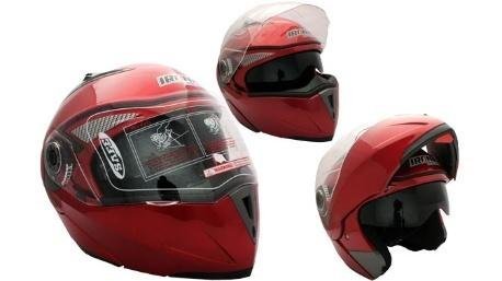 CASCO ABATIBLE RACING DOBLE MICA ROJO (S)