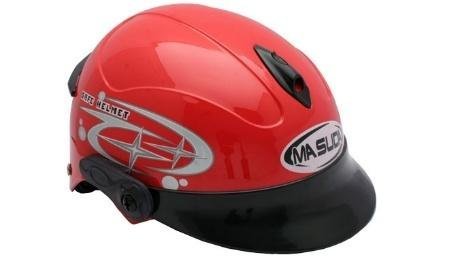 CASCO NIÑO 1/2 ABS MSD-508 ESTRELLA ROJO