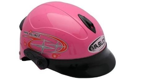 CASCO NIÑO 1/2 ABS MSD-508 ESTRELLA ROSA