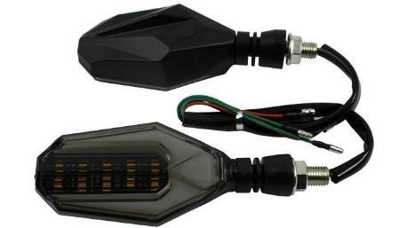DIRECCIONAL NEGRO LED AMARILLO/ AZUL 12V