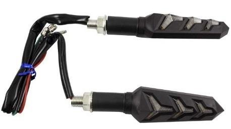 DIRECCIONAL NEGRO LED AMARILLO/AZUL 12V