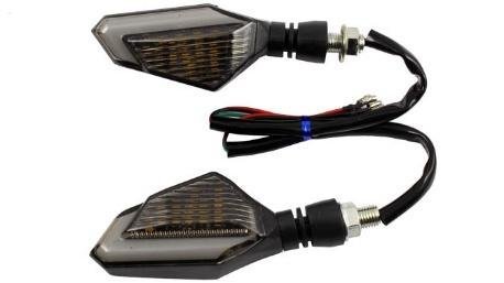 DIRECCIONAL NEGRO LED AMARILLO/AZUL 12V