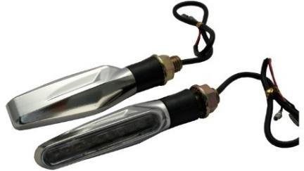 DIRECCIONAL PLATEADO 12V 9LED AMARILLA JGO