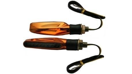 DIRECCIONAL DORADO 12V 9LED LUZ AMARILLA JGO