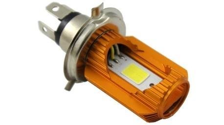 FOCO LED P/MOTO H4 AMBAR DC 10-95V 12W