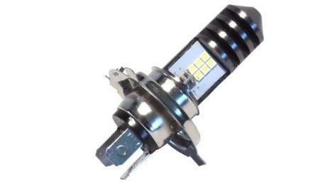 FOCO LED MOTO H4 CASCARA NEGRA LUZ BLANCO