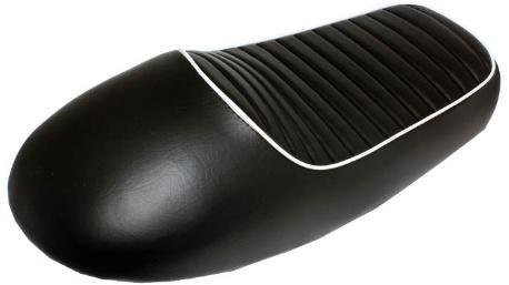 ASIENTO MOTO COMPLETO NEGRO BORDE BCO FT125