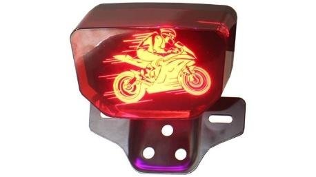 CALAVERA "MOTOCICLETA" C/PORTAPLACA,ESTROBO