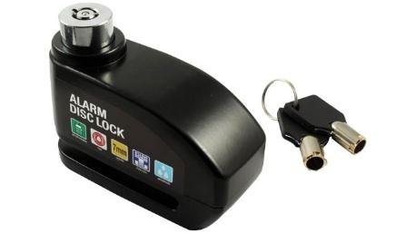 CANDADO SEGURIDAD NEGRO ALARMA DISCO FRENO 5.5MM