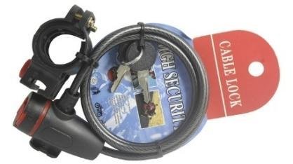 CANDADO SEGURIDAD P/CADENA ANTIRROBO P/MOTO 6*90CM