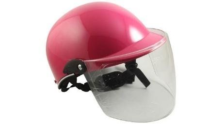CASCO 1/2 CACHUCHA ABS CALIDAD ISO ROSA