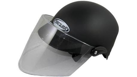 CASCO MEDIO NEGRO MATE C/MICA