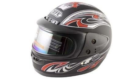 CASCO CERRADO NEGRO MATE INFANTIL M-L