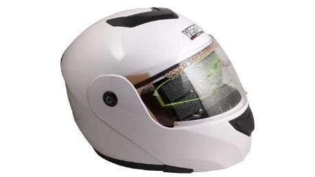 CASCO ABATIBLE DOBLE MICA BLANCO (S) DOT