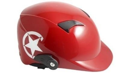 CASCO NIÑO 1/2 ABS MSD-508 ESTRELLA ROJO