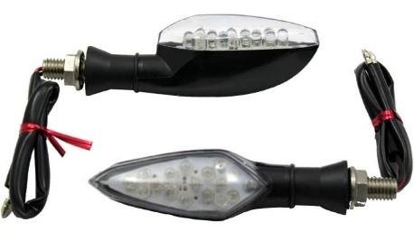 DIRECCIONAL 12V LED'S NEGRO MATE LUZ ROJA