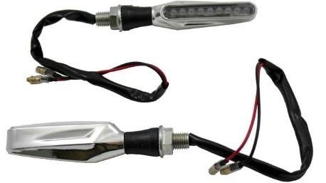 DIRECCIONAL PLATEADO 12V 9LED AMARILLA JGO