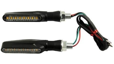 DIRECCIONAL NEGRO MATE 12V 12LED 4CABLES LUZ