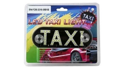 LETRERO LUMINOSO TAXI C/TECNOLOGIA LED 12V BLANCO