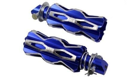 POSAPIE JGO TRASERO ALUMINIO LEOPARDO AZUL