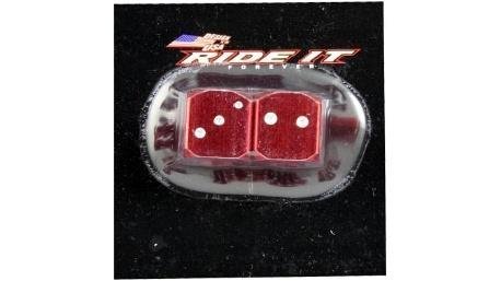 TAPON VALVULA AIRE JGO/2PZ ALUMINIO DADO ROJO