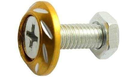 TORNILLO DECO. ALUMINIO CONICO M6 DORADO JGO/4PZ