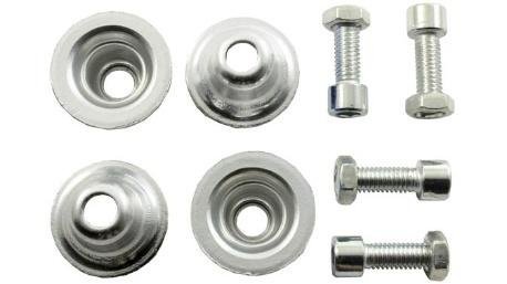 TORNILLO DECO. ALUMINIO CONICO M6 PLATA JGO/4PZ