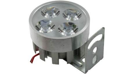 FARO MOTO REDONDO 4/3W CARCASA PLATA 5.5CM