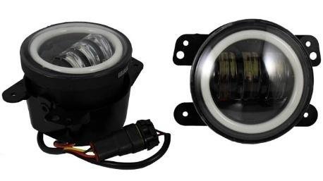 FARO JGO 4" DEL. REDONDO LED ANTI-NIEBLA OJO ANGEL