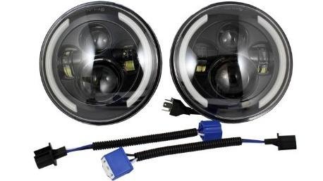 FARO JGO 7" DEL. REDONDO LED OJO ANGEL LUPA 6500*2