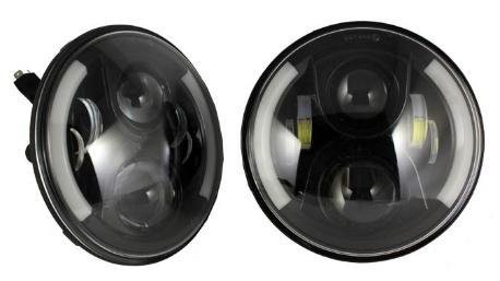 FARO JGO 7" DEL. REDONDO LED OJO ANGEL LUPA 6800LM