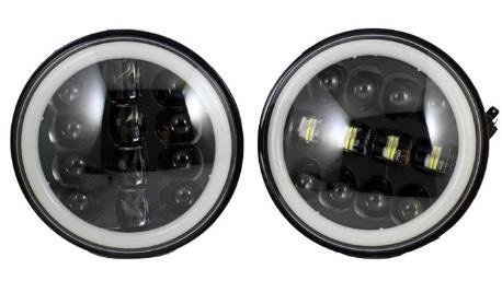 FARO JGO 7" DEL. REDONDO LED OJO ANGEL BLX-C3001