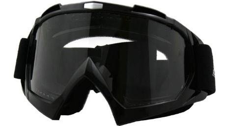 GOOGLES P/MOTO DEPORTIVO NEGRO BRILLO