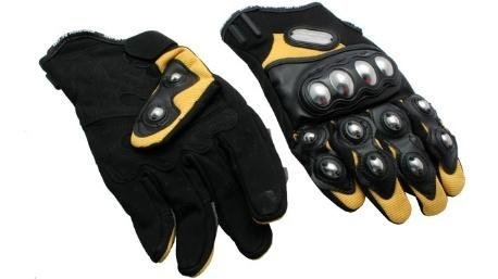 GUANTE P/MOTOCICLISTA IRON RACING ACERO AMARILLO M