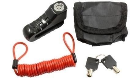 CANDADO SEGURIDAD MOTO P/DISCO FRENO NEGRO