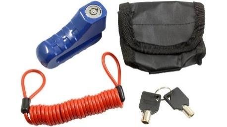 CANDADO SEGURIDAD MOTO P/DISCO FRENO AZUL