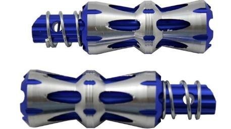POSAPIE JGO TRASERO ALUMINIO LEOPARDO AZUL