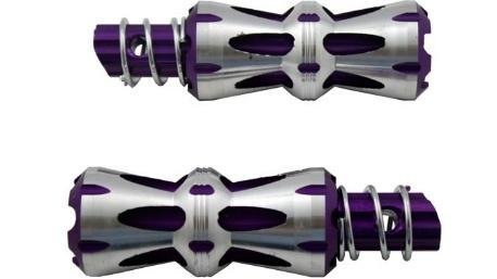 POSAPIE JGO TRASERO ALUMINIO LEOPARDO MORADO